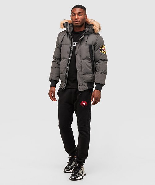 Aylmer Puffer Fur Hooded Bomber Jacket