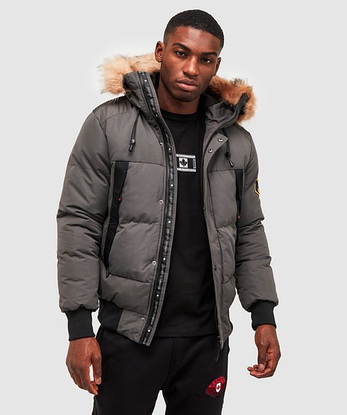 Aylmer Puffer Fur Hooded Bomber Jacket