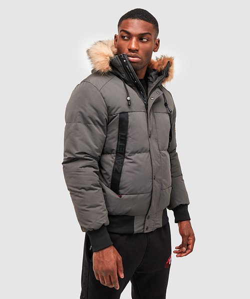 Aylmer Puffer Fur Hooded Bomber Jacket