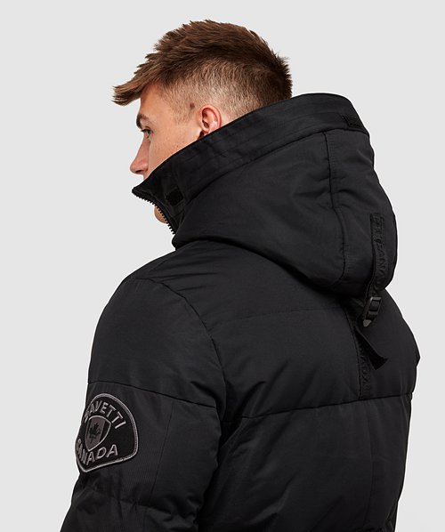 Zavetti Canada Aylmer Long Puffer Parka Jacket | Black | Zavetti