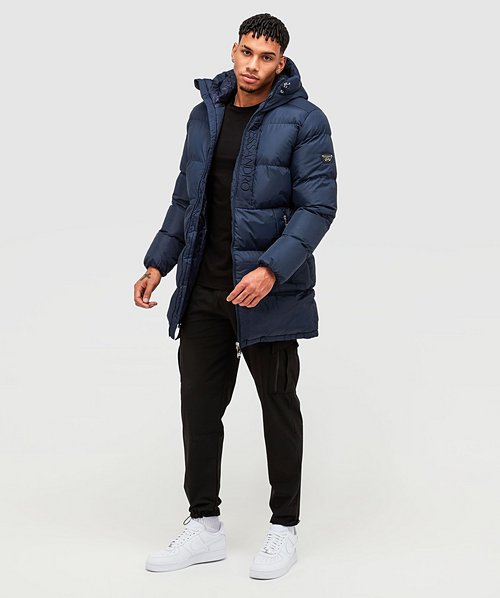 next navy puffer jacket