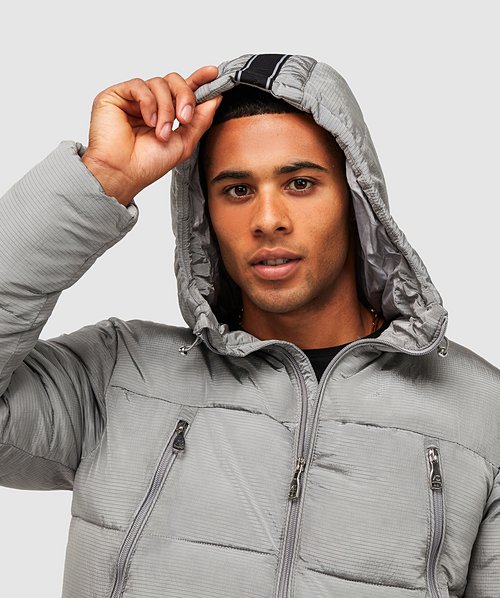 Alessandro Zavetti Minivo Ripstop Puffer Jacket, Pebble Grey