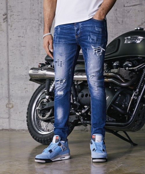 Griporini Indigo Slim Carrot Denim Jean