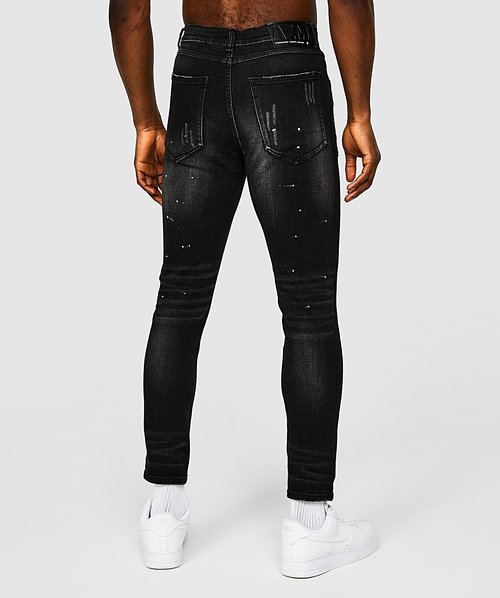 Griporini Black Wash Slim Carrot Denim Jean