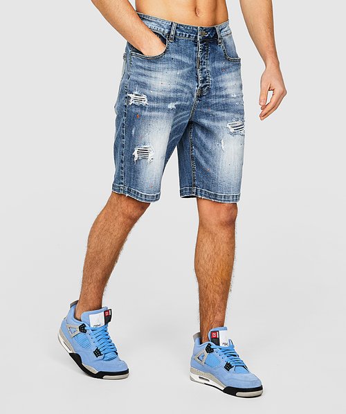 Cellino Blue Slim Denim Short