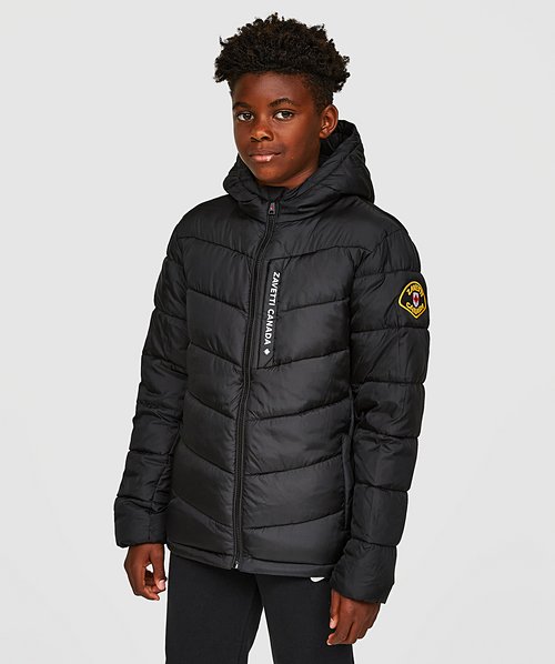 Zavetti Canada Junior Fallonino Hybrid Puffer Jacket | Jet Black | Zavetti