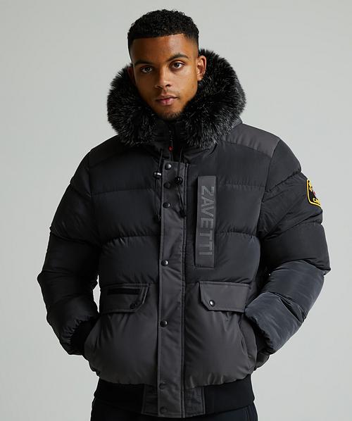Zavetti Canada Deratti Bomber Parka Jacket Asphalt Zavetti