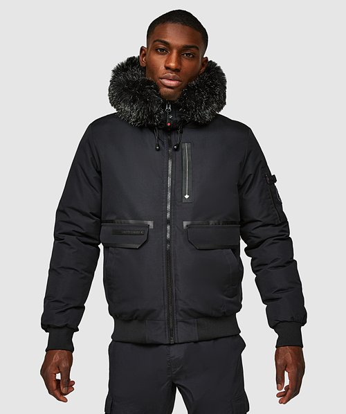 Autumn Essentials Collection Albertini Bomber Parka Jacket | Jet Black ...