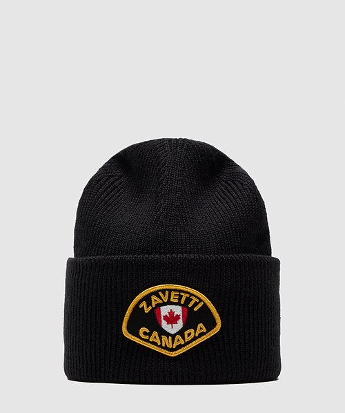 Zavetti Canada Alberta Knitted Beanie Jet Black Zavetti