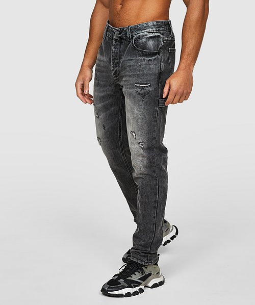 Grey Jeans Zavetti Jeans Alessandro Zavetti Mucchio Loose Stacked