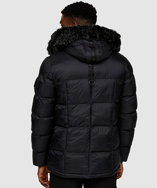 Zavetti Canada Eremo Puffer Parka Jacket Jet Black Zavetti