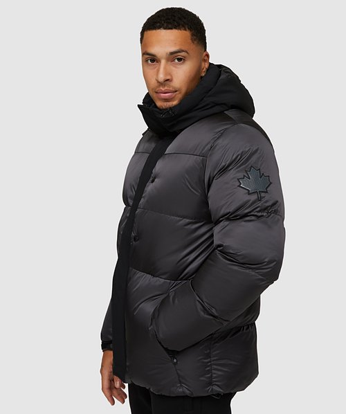 Zavetti Canada Tivio Puffer Jacket Asphalt Black Zavetti