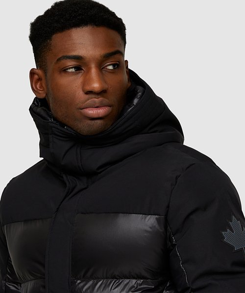 Zavetti Canada Takona Puffer Parka Jacket Jet Black Zavetti