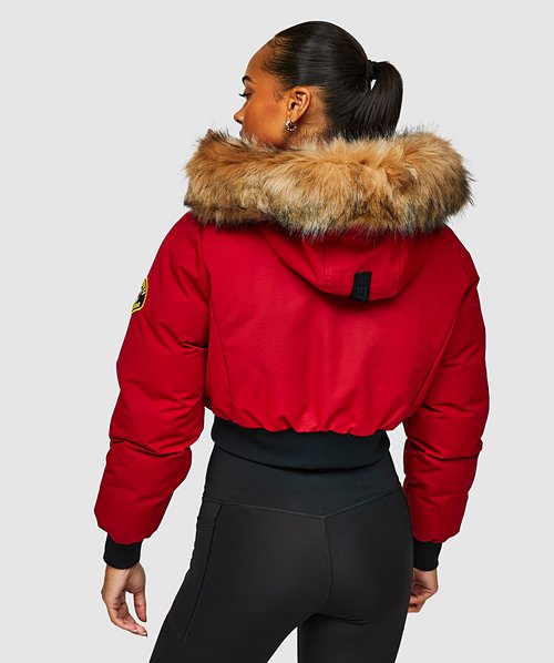 Cropped Bomber Red Bomber Jacket Outfit Womens Bomber Style Winter