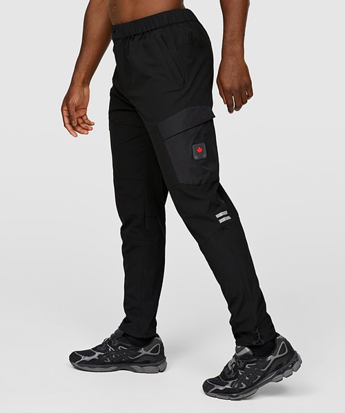 Zavetti Canada Firanello Woven Cargo Pant | Jet Black | Zavetti