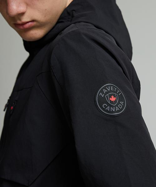 Zavetti Canada Junior Revosso Woven Full Zip Hoodie | Jet Black