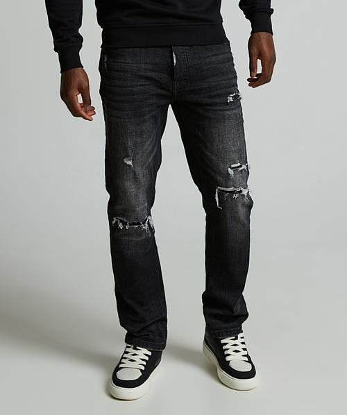 Alessandro Zavetti Pacelli Loose Stacked Fit Denim Jean | Black