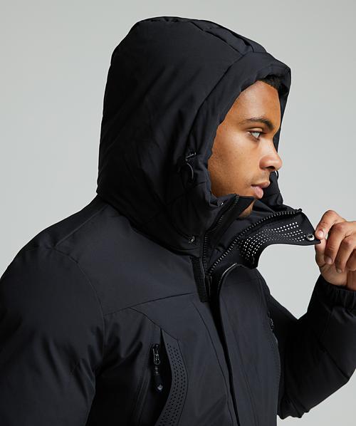 Zavetti Canada Eranio Puffer Parka Jacket Jet Black Zavetti