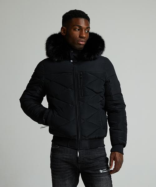 Alessandro Zavetti Sabbatini Puffer Bomber Jacket Jet Black