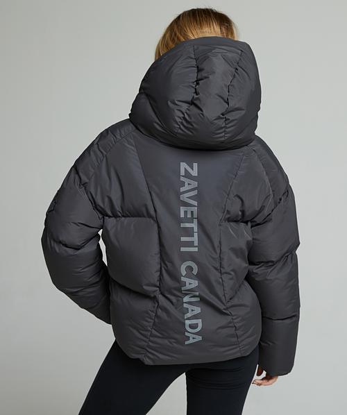 Zavetti Canada Womens Rivera Tech Short Puffer Jacket | Asphalt