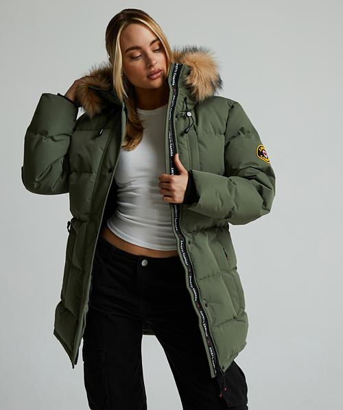 Zavetti Canada Womens Goshawa Puffer Parka Jacket | Dusty Olive