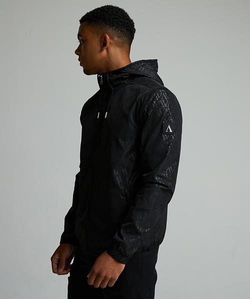 Alessandro Zavetti Morello AOP Windbreaker Jacket | Jet Black