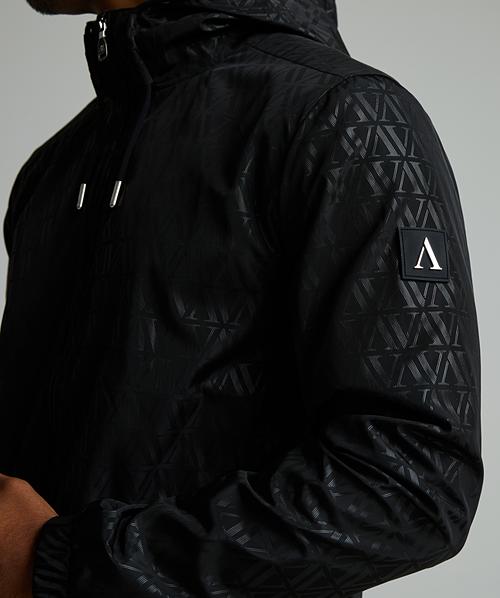 Alessandro Zavetti Morello AOP Windbreaker Jacket | Jet Black