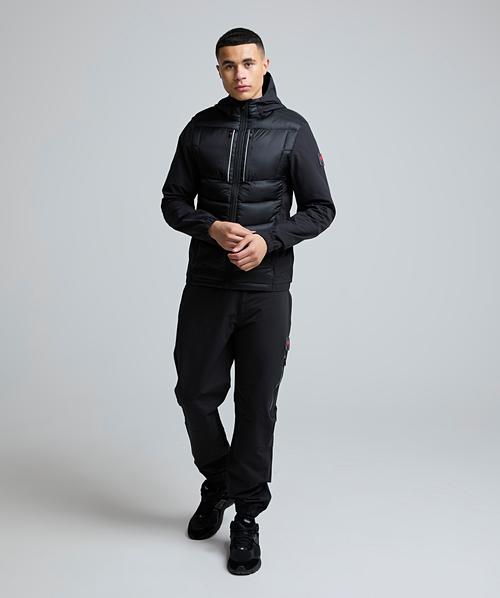 Zavetti Canada Arosio Hybrid Full Zip Hoodie | Jet Black | Zavetti