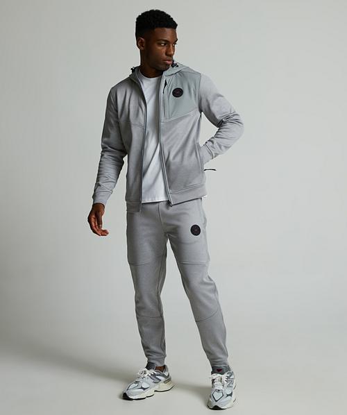 Zavetti Canada Ronia Full Zip Poly Hoodie | Grey Marl / Monument