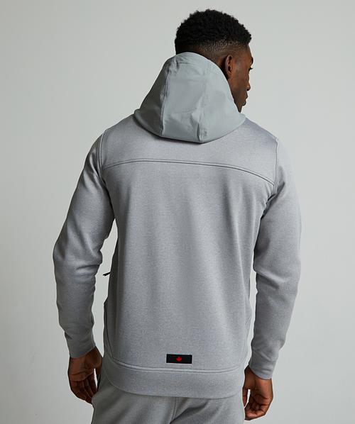 Zavetti Canada Ronia Full Zip Poly Hoodie | Grey Marl / Monument