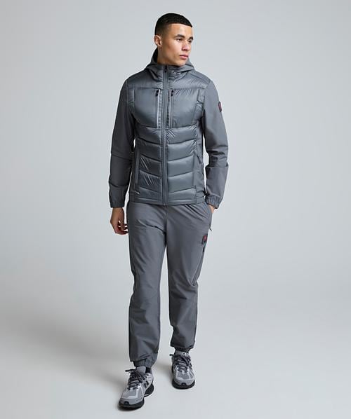Zavetti Canada Arosio Hybrid Full Zip Hoodie | Lava Smoke | Zavetti