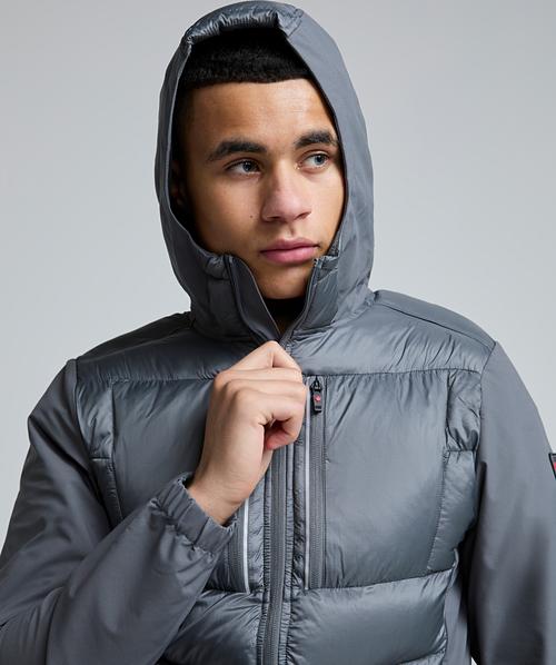 Zavetti Canada Arosio Hybrid Full Zip Hoodie | Lava Smoke | Zavetti