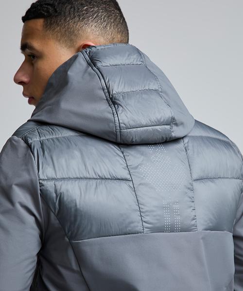 Zavetti Canada Arosio Hybrid Full Zip Hoodie | Lava Smoke | Zavetti