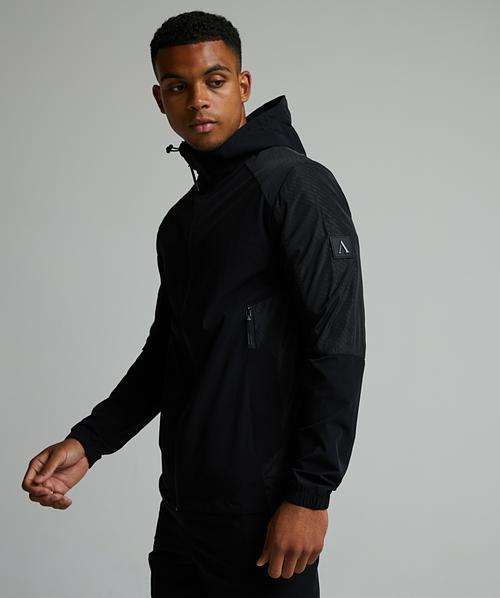 Trovata Zip Through Woven Hoodie