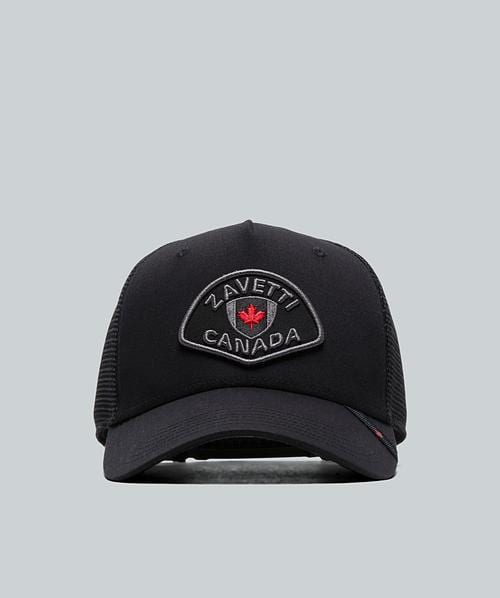 Zavetti Canada Picton Mesh Trucker Cap Jet Black Zavetti