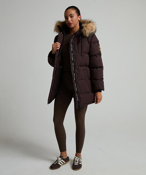 Zavetti Canada Womens Goshawa Puffer Parka Jacket | Cocoa Berry