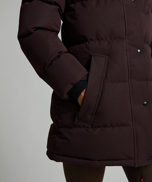 Zavetti Canada Womens Goshawa Puffer Parka Jacket | Cocoa Berry