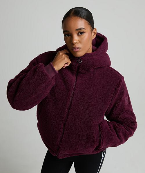 Zavetti Canada Womens Sellata Borg Reversible Jacket | Mulberry
