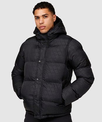 Alessandro Zavetti Dellucci 2 in 1 AOP Puffer Jacket | Jet Black