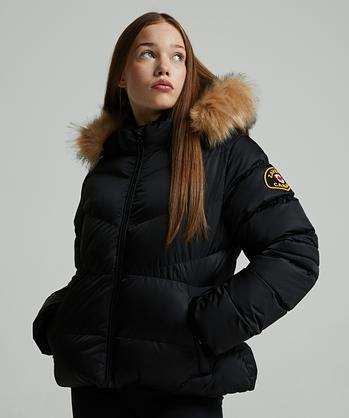 Zavetti Canada Girls Allessia Short Puffer Jacket | Jet Black
