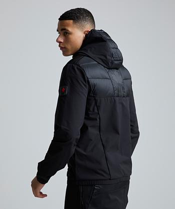 Zavetti Canada Arosio Hybrid Full Zip Hoodie | Jet Black | Zavetti